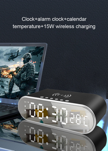 Échantillon gratuit! 2024 haut <span class=keywords><strong>de</strong></span> gamme pratique pour <span class=keywords><strong>iPhone</strong></span> station <span class=keywords><strong>de</strong></span> <span class=keywords><strong>charge</strong></span> sans fil 15W <span class=keywords><strong>chargeur</strong></span> sans fil <span class=keywords><strong>rapide</strong></span> température horloge intelligente - Product Image 3