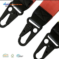 Fabricant de lanières en jacquard tendance, porte-clés personnalisé avec logo tissé pour cadeaux promotionnels