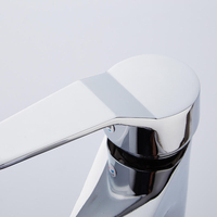 Grifo Mezclador Monomando Comercial de Aleación de Zinc para Lavabo, Montado en Cubierta, Agua Fría y Caliente, para Proyectos de Baños Escolares