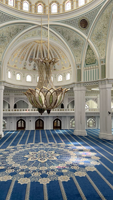 Luxuriöse Moschee-Teppiche, Wand-zu-Wand Bedruckte Nylon-Teppiche, Muslimische Gebetsteppiche