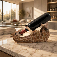 Porte-bouteilles de vin et supports en forme d'animaux sauvages, porte-bouteille de vin en forme de girafe
