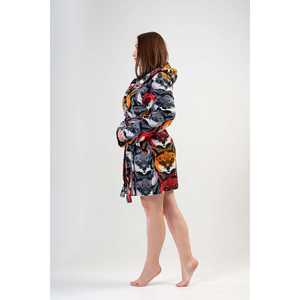 Bata corta con capucha de forro polar para mujer, talla XXL, con bolsillos, sudaderas cómodas - Product Image 3