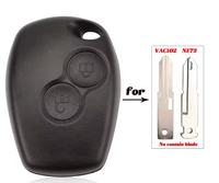 Coque de clé de voiture vierge sans lame pour 2/3 boutons, compatible Renault Dacia Modus Clio 3 Twingo Kangoo 2, style clé télécommande