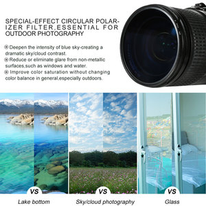 Filtro CPL de 67 mm, 77 mm, 82 mm, Filtro de Lente de Cámara de Vidrio Óptico Multicapa, Resistente al Agua y a los Arañazos para Cámaras DSLR y sin Espejo - Product Image 3