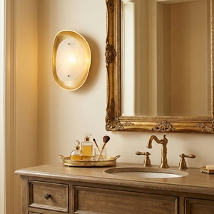 Applique murale postmoderne en pierre naturelle, décoration d'allée d'hôtel de luxe, feuille d'or, luminaire en pierre naturelle, petite applique sculptée <span class=keywords><strong>Samos</strong></span> - Product Image 2