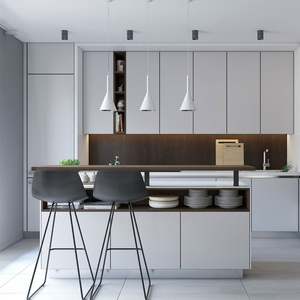 Armoires de cuisine en bois conçues pour une sensation de chaleur, avec capot, directement du fabricant personnalisé vérifié - Product Image 6