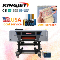 Imprimante uvdtf Kingjet avec plastifieuse imprimante dtf uv machine d'impression bouteille mobile case dtf uv machine d'impression uv dtf impresora