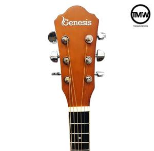 Guitarra acústica Genesis de 37 \ "de color madera natural con cuerdas de acero para principiantes y practicantes intermedios de yoga y pilates - Product Image 6