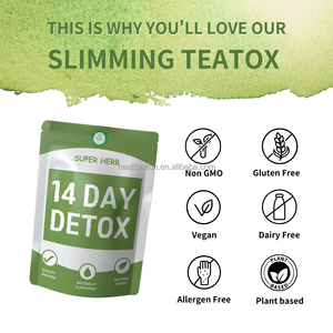 תה גמילה אורגני 14 ימים שטוחים תה למבוגרים מהירה מתאים רזה גלולות הרזיה תיבת אריזת כדורים - Product Image 3