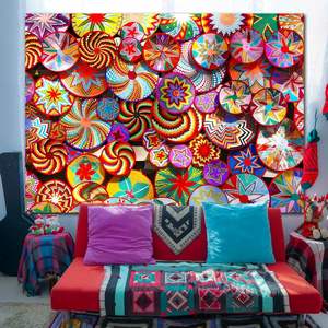 Habesha ตะกร้าถ่ายภาพ7X5ft ลวดลายดอกไม้เอธิโอเปียแบบดั้งเดิมฉากหลังถ่ายภาพตะกร้าสีสันสดใสพื้นหลังศิลปะติดผนัง - Product Image 4