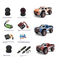 Voiture télécommandée AiJH 70KM/H pour drift, moteur brushless 2.4G, éclairage LED, servo haute performance, voiture RC tout-terrain pour escalade
