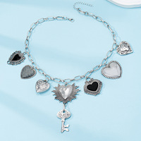 Colliers multi-pendentifs en céramique avec étoile de mer orange d'été, charme de fruits et de fleurs, pour femmes, bijoux bohèmes, vie marine, vacances à la plage