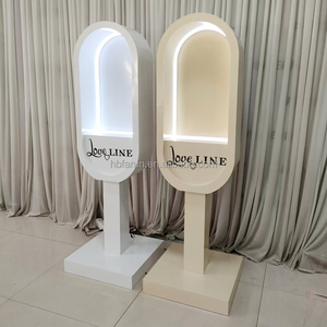 FURUN <strong>Wedding</strong> Phone Booth with LED Light Beige Audio <strong>Guestbook</strong> Stand White Telephone Booth <strong>for</strong> <strong>Wedding</strong> Decoration - Product Image 3