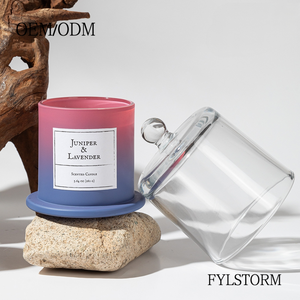 Vela Aromática de Cera de Soja Hecha a Mano con Color Degradado, Regalo para Bodas, Festival del Medio Otoño, Cumpleaños, Fragancia para Diwali - Product Image 5