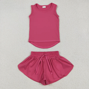 Conjunto de Top sin Mangas y Pantalones Cortos con Volantes para Bebés Niñas, Estilo Yoga, Colorido - Product Image 4