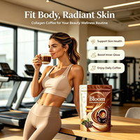 Complément Alimentaire Café L-Carnitine OEM en Poudre Instantanée pour Adultes, Type Instantané Naturel avec Probiotiques et Collagène Végétal