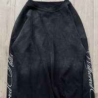 Sudaderas térmicas con efecto desgastado y logotipo personalizado, estilo streetwear, con estampado de letras y logotipo serigrafiado, de manga larga y corte oversize.
