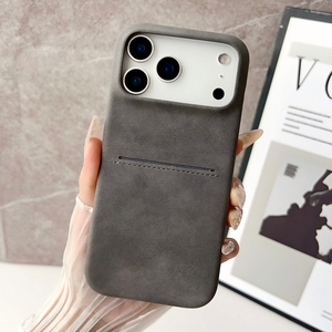Para iPhone 17 Promax 17 Air Skin Feel PU Funda de cuero para teléfono con ranura para tarjeta Slim Hard PC Business Smartphone Phone Case - Product Image 3