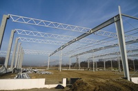 Estructura de Acero para Edificios de Varias Plantas, Soldada, de Alta Resistencia, para Plantas Industriales de Procesamiento de Acero
