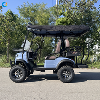 Voiture de golf électrique 4 places de la marque Robetaa, batterie au lithium, homologuée CE pour les terrains de golf