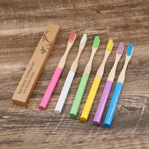 Biodegradable eco-friendly detachable handle bamboo toothbrush head replacement for bamboo toothbrush