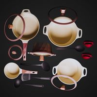 Set panci anti lengket, Set panci sup dapur, lapisan marmer bentuk berlian, peralatan masak