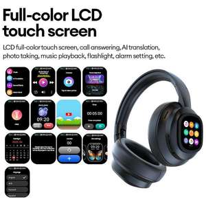 <span class=keywords><strong>Casque</strong></span> audio <span class=keywords><strong>Bluetooth</strong></span> ANC AI <span class=keywords><strong>avec</strong></span> écran LCD, traduction multilingue pour l'intérieur et l'extérieur - Product Image 5