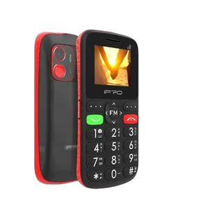 Venta al por mayor 2G Elder teléfono móvil 1,77 pulgadas GSM letra grande con Braille 1000mAh batería SOS botón Función teléfono