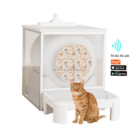 Kotak Pasir Kucing Otomatis Pintar 64L dengan Kontrol Aplikasi, Toilet Elektronik Tertutup, Desain Anti-Jepit untuk Banyak Kucing