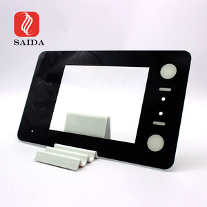 Lentille <span class=keywords><strong>de</strong></span> couverture en verre trempé imprimée en sérigraphie noire pour écran tactile <span class=keywords><strong>de</strong></span> contrôle industriel <span class=keywords><strong>de</strong></span> 10.5 pouces - Product Image 5