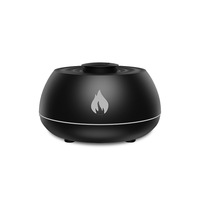 Nouveau diffuseur d'huiles essentielles à flamme simulée alimenté par USB, dégradé sept couleurs, humidificateur ultrasonique d'aromathérapie 130 ml pour la maison