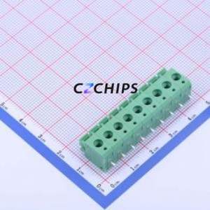 KF236-5.0-9P Spring Terminal Block Through hole Component (THT),P=5mm Connector 1x9P 5mm Green 9P - Product Image 1