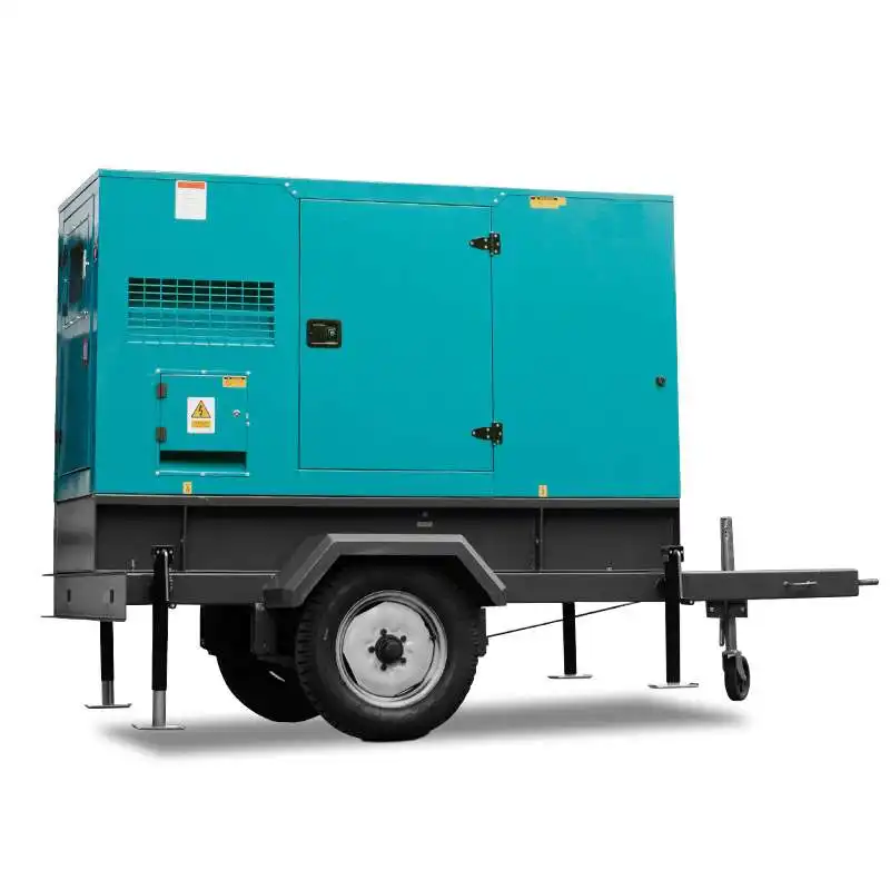 Generator Set Soundproof Trailer Type Silent Diesel Generator Set 50kw 60kva Portable Generator