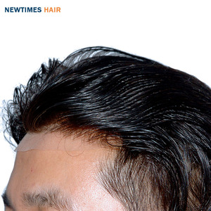 Prothèse capillaire pour homme HS15+ avec dentelle frontale, système de remplacement capillaire en cheveux indiens ultra-fins de 0,08 mm, vente en gros - Product Image 4