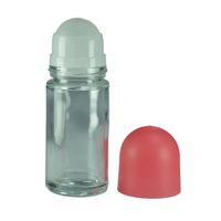 Flacon vide en verre pour parfum, soin de la peau, shampoing corporel, déodorant en stick, flacon à bille, conteneur de 50 ml avec bouchon à vis, flacon à bille
