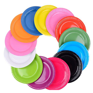 Biodegradable Paper Plates Heavy Duty Disposable Tableware for Events Picnic Wedding and Catering