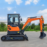 Livraison gratuite Mini-excavatrice de 3 tonnes CE EPA Agricole Compacte Hydraulique Bagger Tout-terrain Chenille Compacte Petite pelle