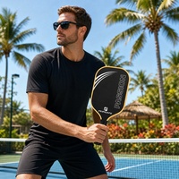 Raquette de pickleball en fibre de carbone Camp Season, noyau MPP de 16 mm, thermoformée, approuvée USAPA, design pour entraînement en équipe en extérieur
