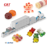 Machine à bonbons mous CST 150-300KG/H, machine à bonbons gélifiés automatique en acier inoxydable, ligne de production automatique, contrôle de la température