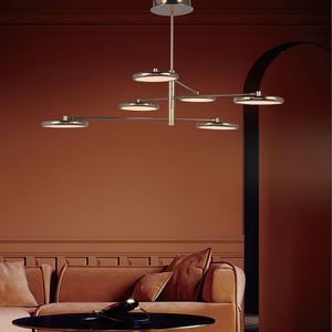 Lámpara Colgante LED de Cristal de Lujo Nórdico, 3000K Blanco Cálido, 2 Años de Garantía, Sala de Estar, Moderna, Minimalista, Pantalla Acrílica, 50000 Horas - Product Image 2