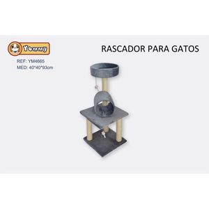 ที่ลับเล็บแมวยอมมี่ ขนาด 40x40x93 ซม. พร้อมที่นอนและอุโมงค์สำหรับแมว - Product Image 4