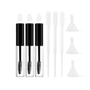 Tube vide pour cils, flacon de mascara, outil de mode pour huile de ricin, ensemble de conteneurs de mascara DIY avec capuchon argenté - Product Image 4
