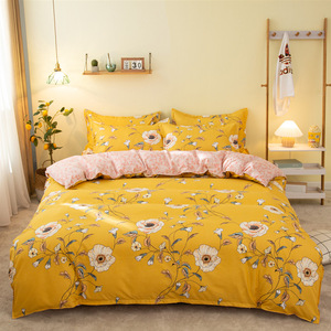 Bộ ga trải giường chất liệu mềm mại thân thiện với da, in họa tiết, bán buôn, bộ đồ giường đặt may theo yêu cầu, bộ chăn ga gối đệm - Product Image 4