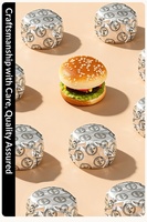 Papier d'aluminium alimentaire personnalisé, papier pour sandwichs et hamburgers, papier laminé pour hamburgers
