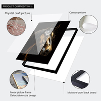Best-seller Tableau Mural Cristal Porcelaine Calligraphie Coran Paillettes d'Or Musulman