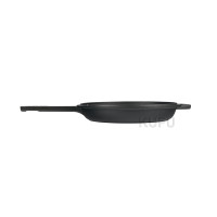 Ensemble de cuisson combiné en fonte : cocotte et poêle à frire avec longue poignée