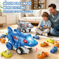 Voiture magnétique télécommandée électrique rechargeable personnalisée, jeu de combat interactif pour deux joueurs, thème Serpent-Aiguilleur-Requin, pour intérieur et extérieur, haute performance