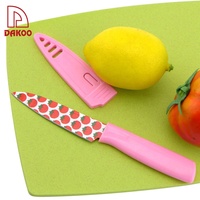 Couteau de cuisine en gros, lame à motif floral, couteau à fruits, couteau à éplucher imprimé