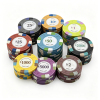 Jetons de poker en plastique PS de haute qualité avec design personnalisé, adaptés aux joueurs de casino professionnels