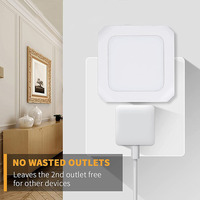EU UK US Plug capteur de lumière Led veilleuses Plug In mur automatique crépuscule à l'aube lampe de nuit pour enfants bébé